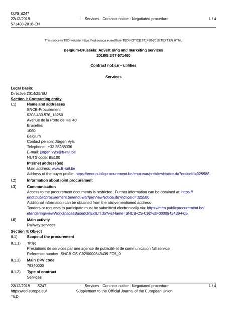 NMBS besteedt 18,7 miljoen euro aan reclamebureau