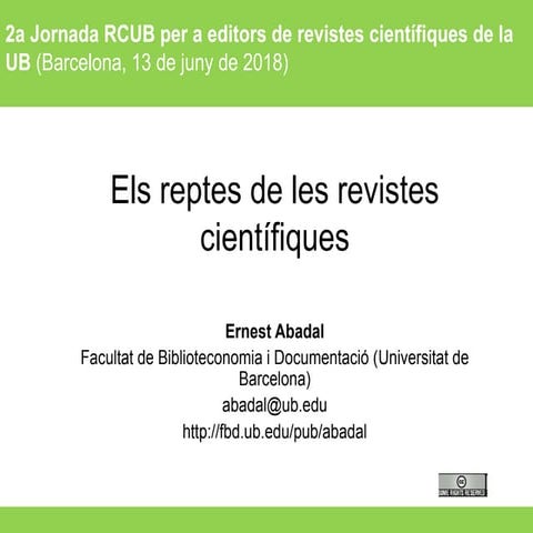 Els reptes de les revistes científiques