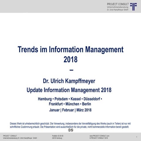[DE] Trends im Information Management  | Dr. Ulrich Kampffmeyer | Vortrag 5 |...