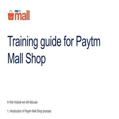 Overview of Paytm mall shop in English