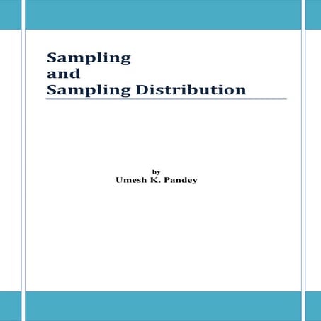 Sampling and Sampling Distribution