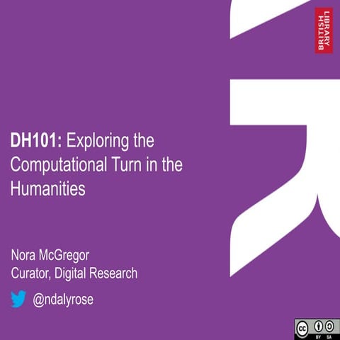 AHRC CDP Digital Humanities 101  