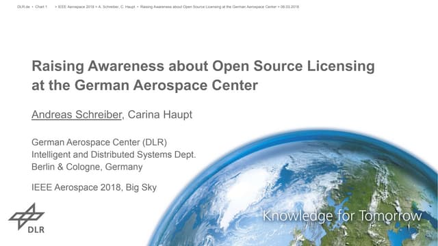 Raising Awareness about Open Source Licensing at the German Aerospace Center