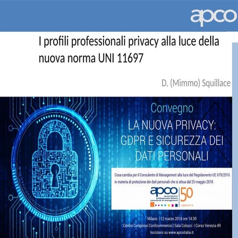 La UNI 11676 ed il GDPR