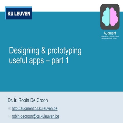 Designing & prototyping useful apps
