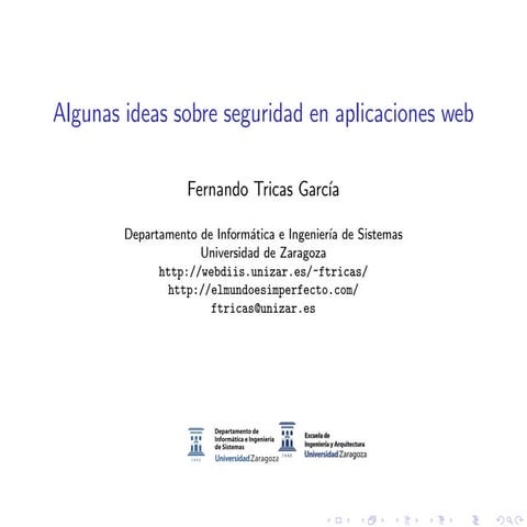 Seguridad aplicaciones web