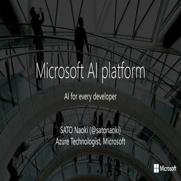 [第34回 WBA若手の会勉強会] Microsoft AI platform