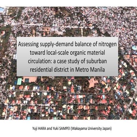 Assessing supply-demand balance of nitrogen toward local-scale organic materi...