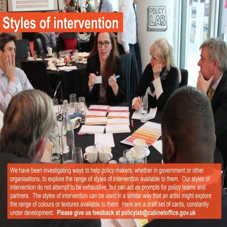 Styles of intervention for government policy-making