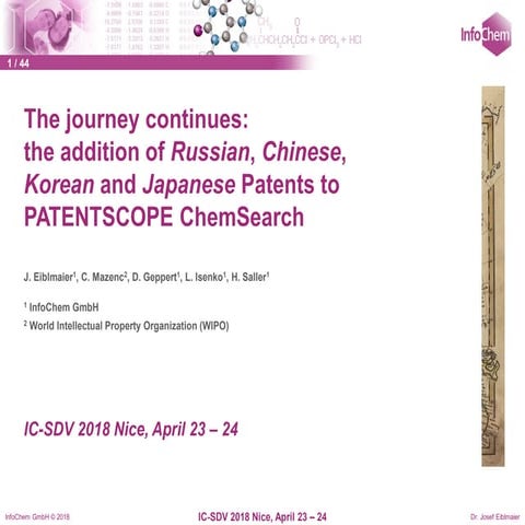 IC-SDV 2018: Josef Eiblmaier: The journey continues: the addition of French, ...