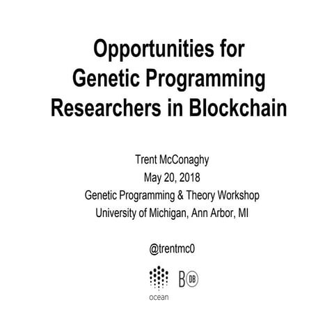 Opportunities for Genetic Programming Researchers in Blockchain
