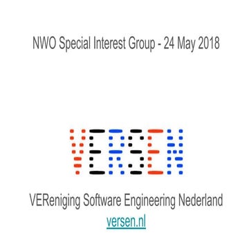 VERSEN @NWO SIG software