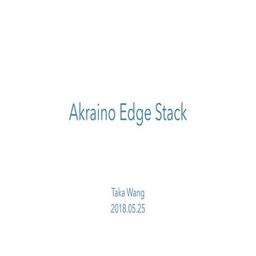 Akraino Edge Stack
