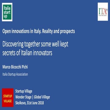 Open Innovation in Italy 