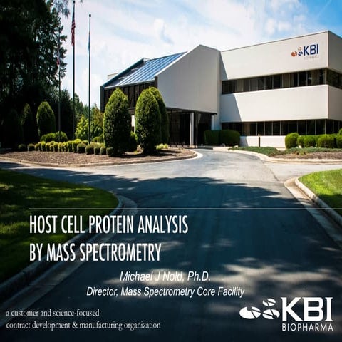 Host Cell Protein Analysis by Mass Spectrometry | KBI Biopharma