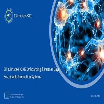 EIT Climate KIC Sustainable Production Systems