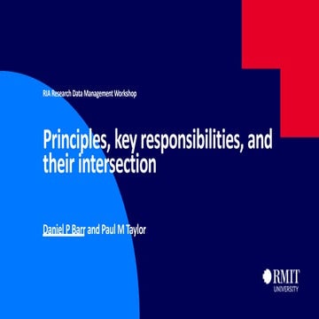 Principles, key responsibilities, and their intersection