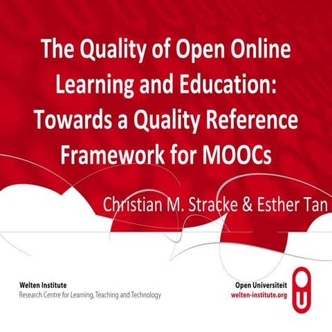 2018-06-25 ICLS 2018 Quality of MOOCs towards QRF Stracke Tan