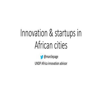 innovation and startups in african cities