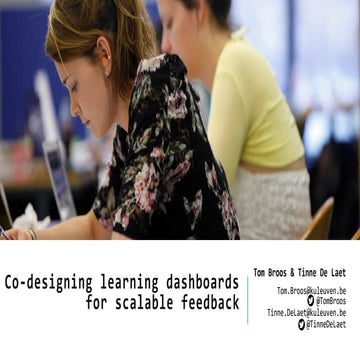 Co-designing learning dashboards for scalable feedback