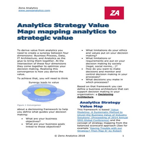 Analytic Strategy Value Map