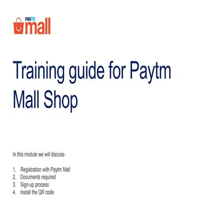 Paytm mall shop registration