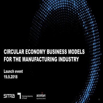 Circular Economy Business Models for the Manufacturing Industry
