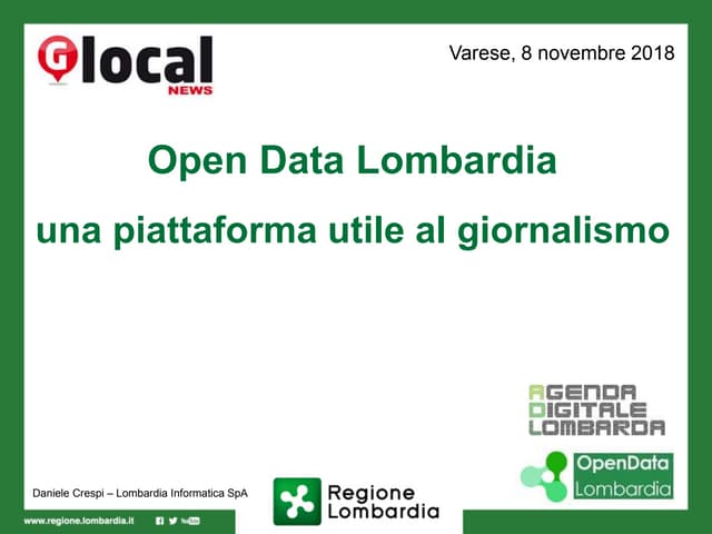 2018 10 08 Glocal Open Data Lombardia - Una risorsa per i giornalisti