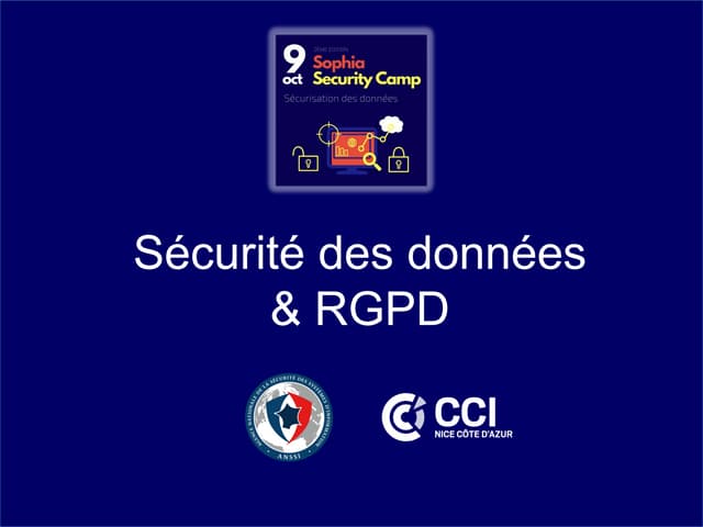 SÉCURITÉ DES DONNÉES & RGPD