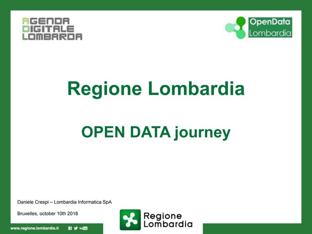 2018 10 10 EU Week of Regions - OD Regione Lombardia   6 years journey