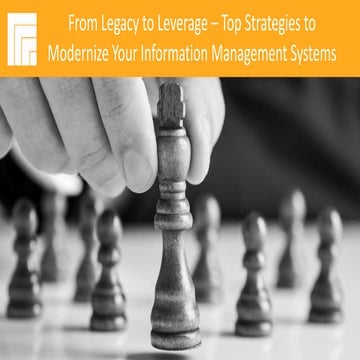 Top Strategies to Modernize Information Management Systems