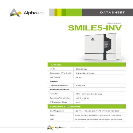 Alpha Smile 5 Hybrid Solar Inverter