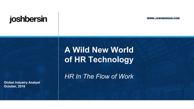 HR Technology 2019: A Wild New World