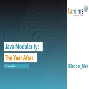 Java Modularity: the Year After | PPT