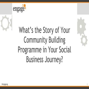 What’s the Story of Your Community Building Programme in Your Social Business...