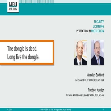 The Dongle is Dead. Long Live the Dongle. | PDF