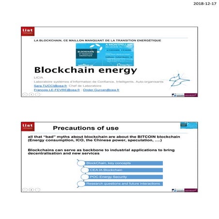 [Meetup 9] Nuit de la Blockchain #2, François Le Fevre du CEA