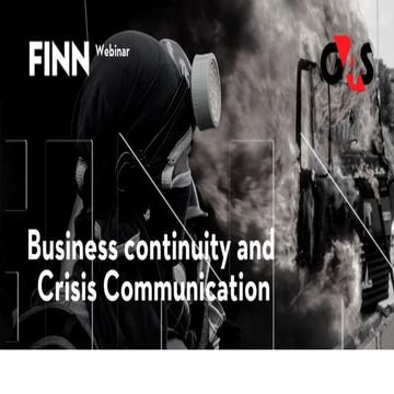 Webinar Crisis Communication & Business Continuity with G4S