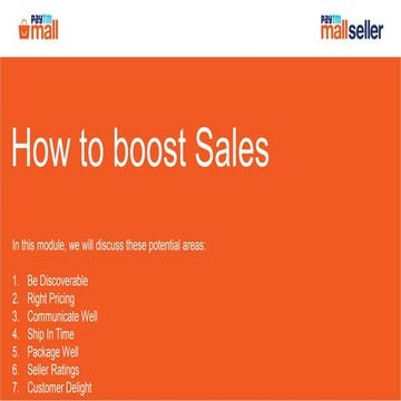 Boost your sales