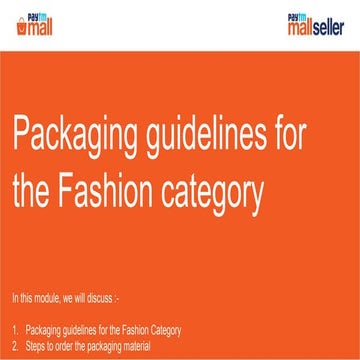 Packaging instructions - Fragile products | PDF