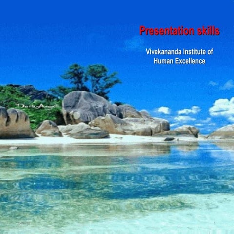 2018 Apr 04   [v2] - Presentation Skills - for Vivekananda Institute of Human Excellence, Ramakrishna Math, [ Please download and view to appreciate better the animation aspects ]
