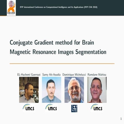 Conjugate Gradient method for Brain Magnetic Resonance Images ...