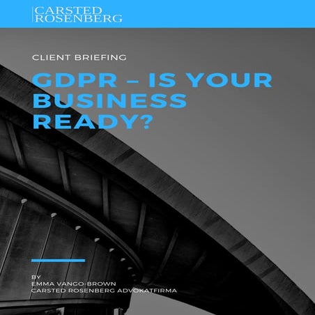 2018 Client Briefing GDPR