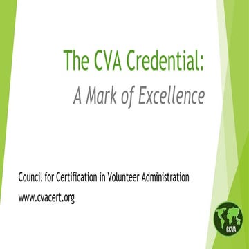 The CVA Credential: A Mark of Excellence