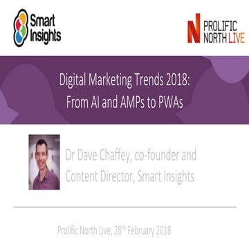 2018 digital marketing trends - Dave Chaffey