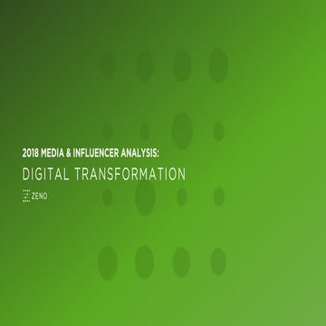 Digital Transformation: 2018 Media & Influencer Analysis