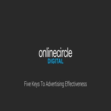 Five Keys To Advertising Effectivenes