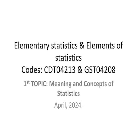 2018 Elementary and elements of statistics.pptx