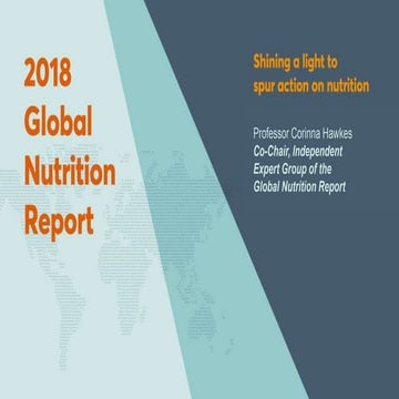 Launch of the Global Nutrition Report 2018
