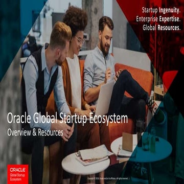 Oracle Global Startup Ecosystem Overview August 2018
